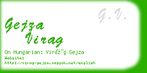 gejza virag business card